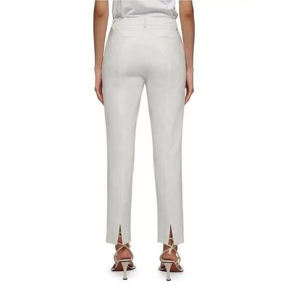 Derek Lam 10 Crosby Women Sz 8 Soft White Bronte Flat Front Cigarette Pants - Picture 13 of 13